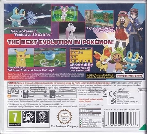 Pokemon Y - Nintendo 3DS Spil - (AA Grade) (Genbrug)